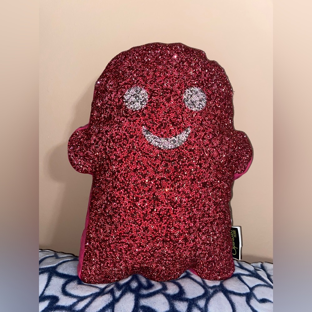 Sparkles/ Hot Pink Sparkly Ghost Pillow